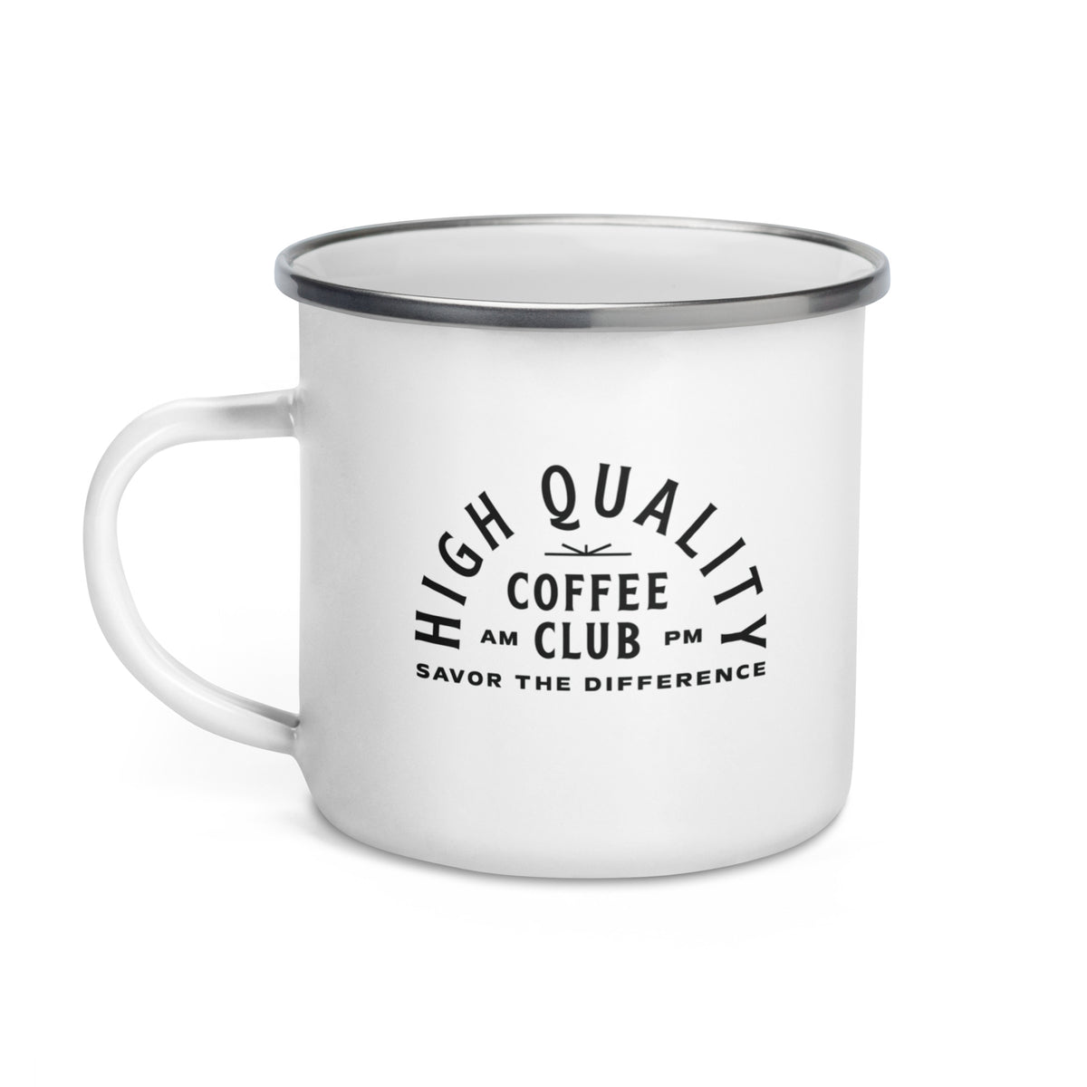 High Quality Coffee Club White Enamel Mug