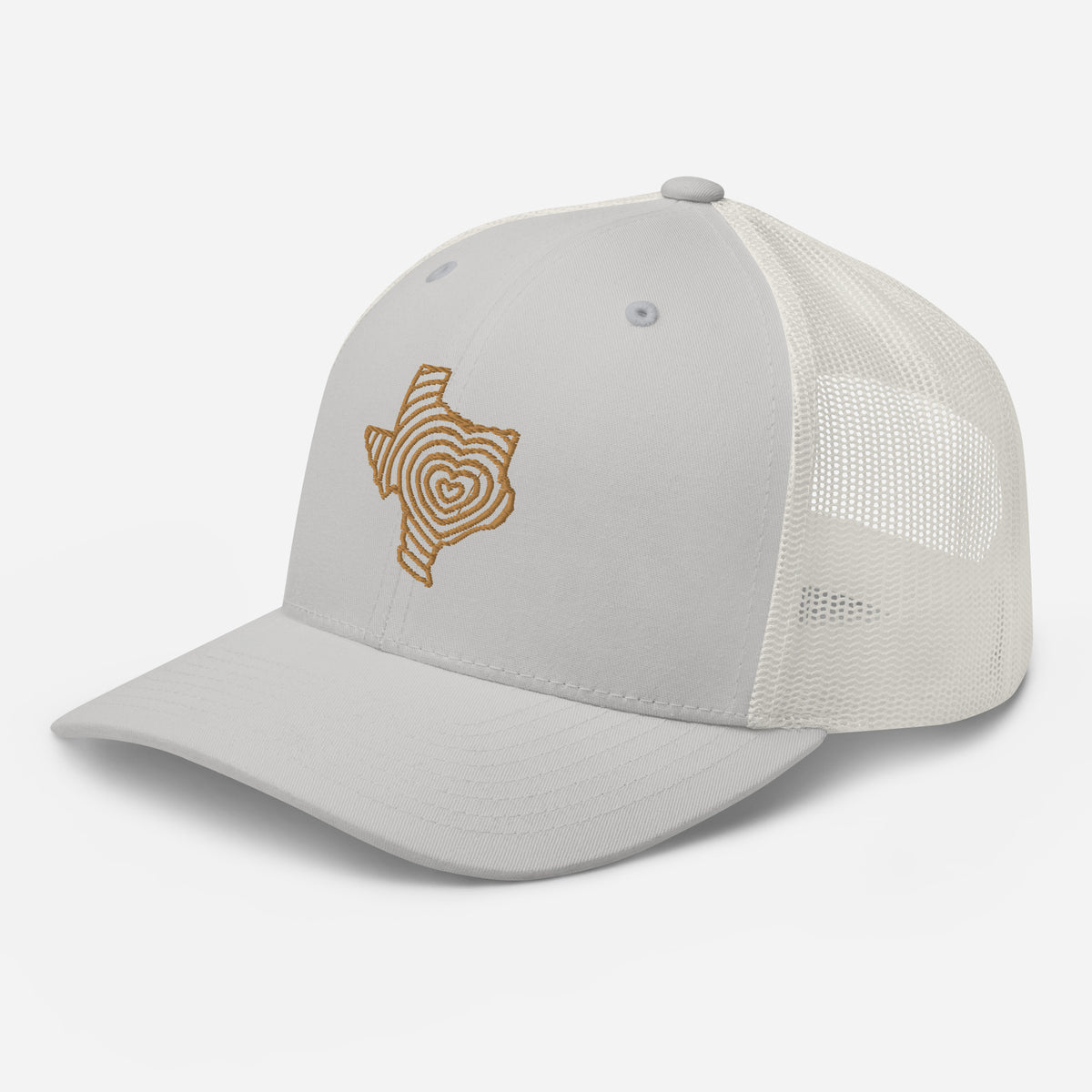 Heartbeat of Texas Gold Retro Trucker Cap