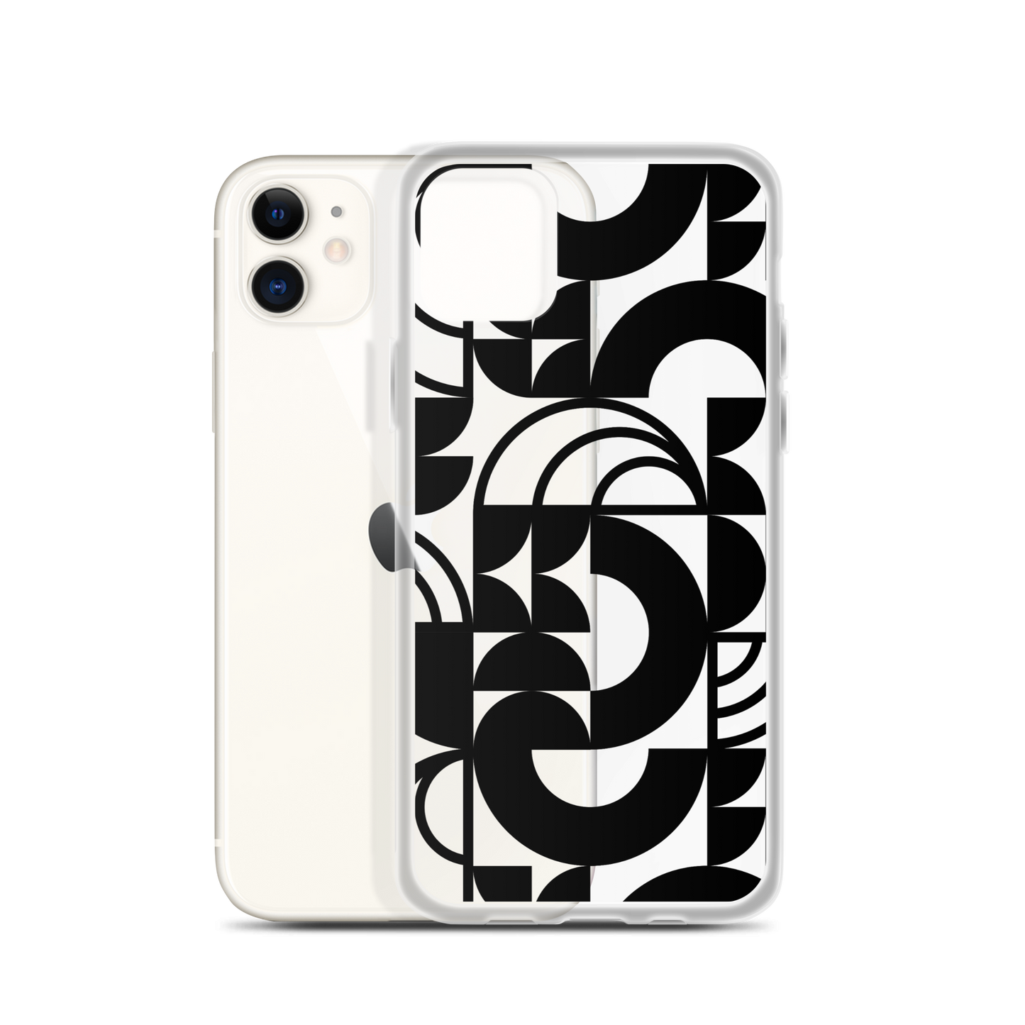 Geometria II Black Clear Case for iPhone®