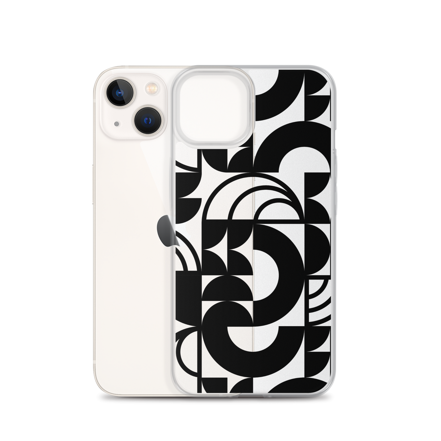 Geometria II Black Clear Case for iPhone®