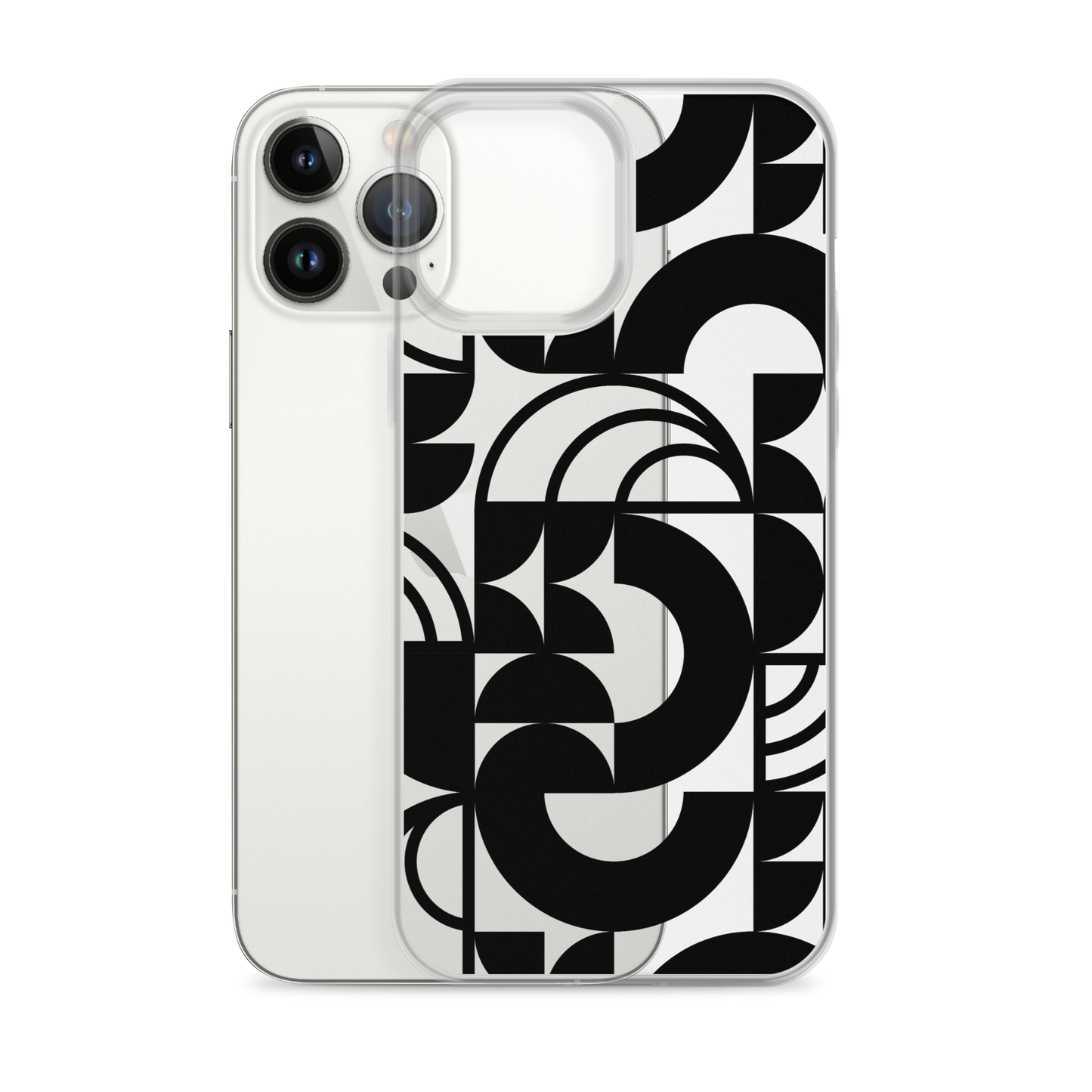 Geometria II Black Clear Case for iPhone®