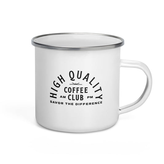 High Quality Coffee Club White Enamel Mug