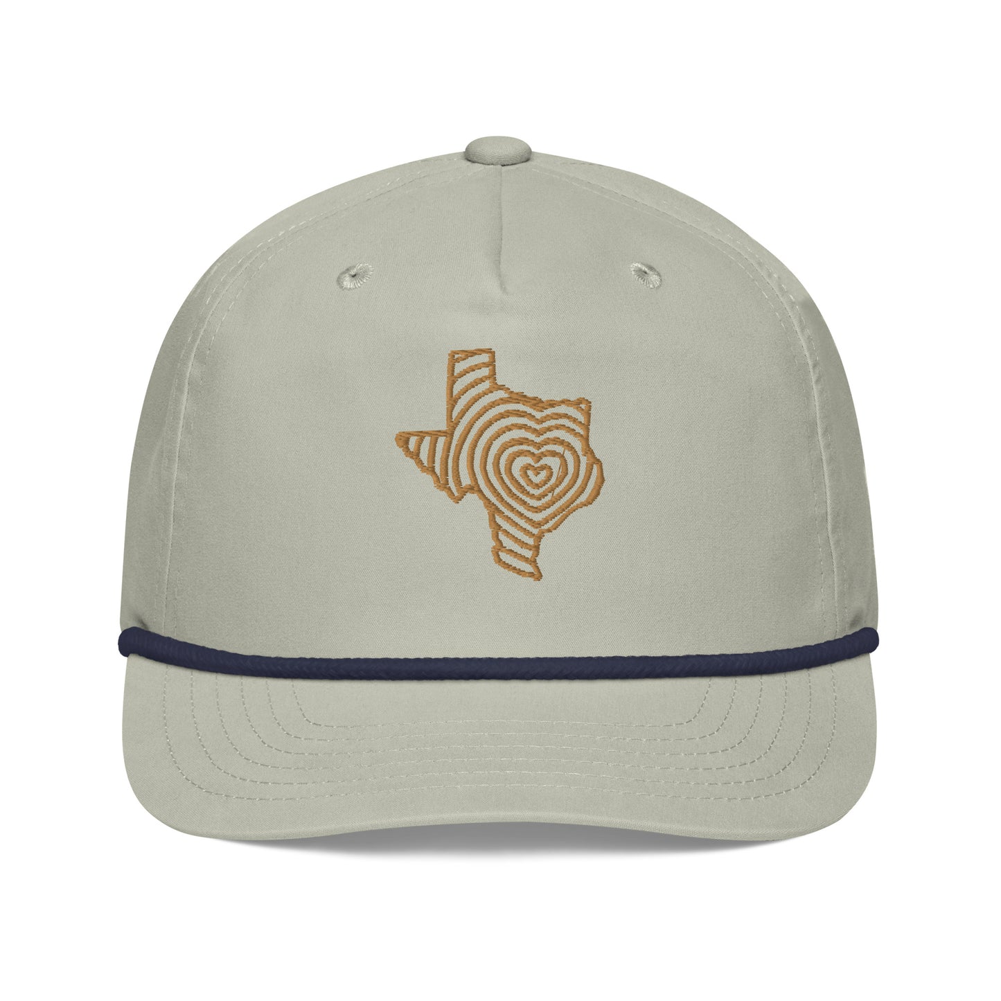 Heartbeat of Texas Gold on Tan Golf Rope Cap