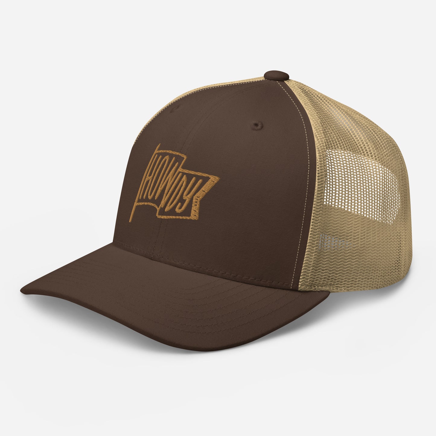 Howdy from Texas Gold Retro Trucker Cap