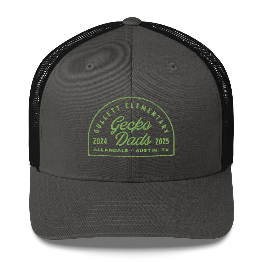 Gecko Dads Light Green on Grey Retro Trucker Cap