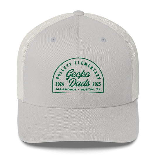 Gecko Dads Light Green on Light Grey Retro Trucker Cap