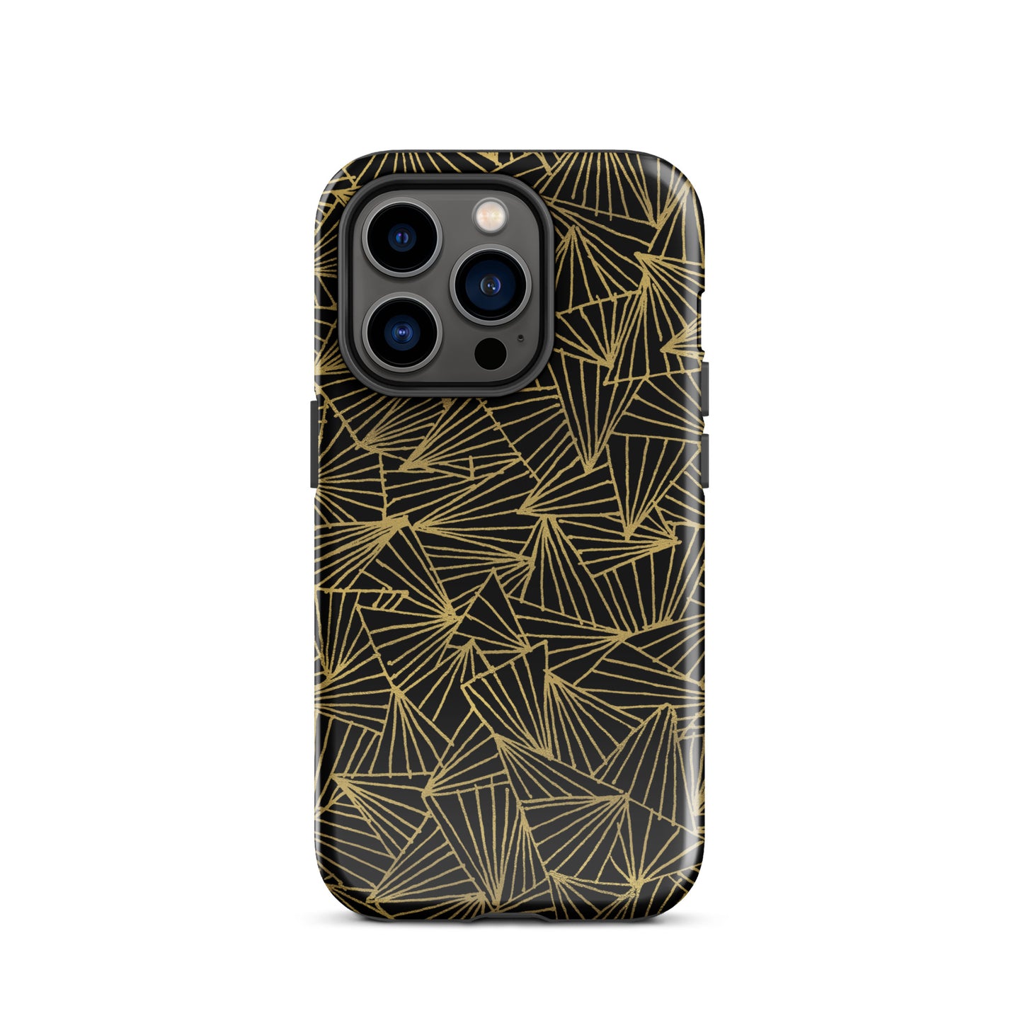 Gaggle of Triangles Gold Tough Case for iPhone®